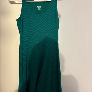 Mossimo Supply Co. Teal Chevron Midi Dress